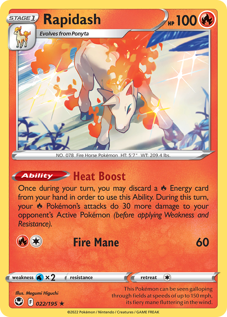 Rapidash Silver Tempest Pokemon Card