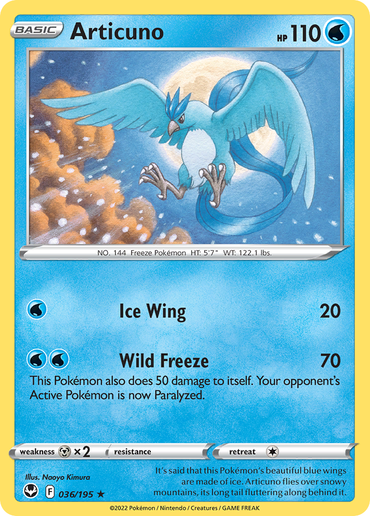 Articuno Silver Tempest Pokemon Card