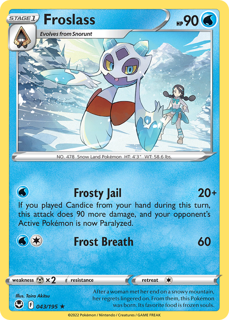 Froslass Silver Tempest Pokemon Card
