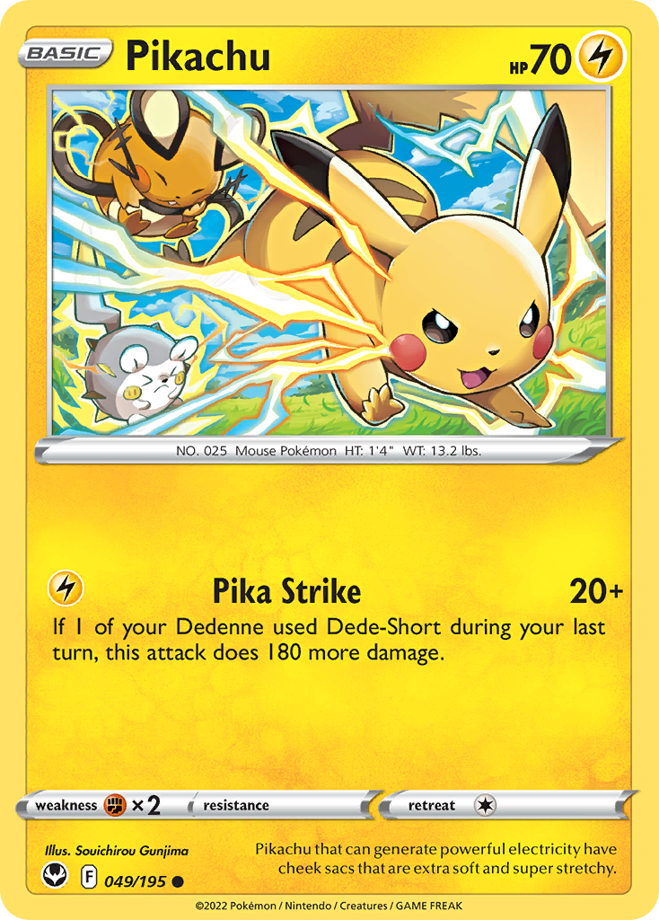 Pikachu Silver Tempest Pokemon Card