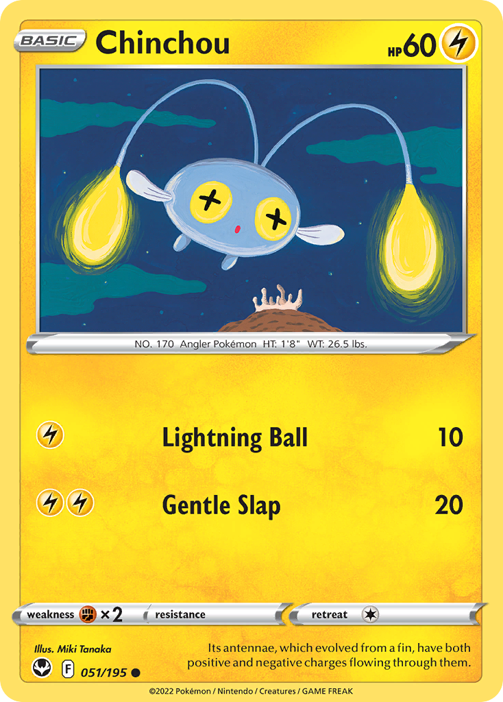 Chinchou Silver Tempest Pokemon Card