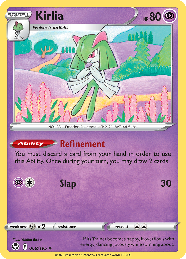 Kirlia Silver Tempest Pokemon Card
