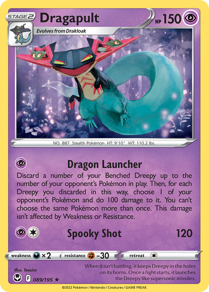 Dragapult Silver Tempest Pokemon Card