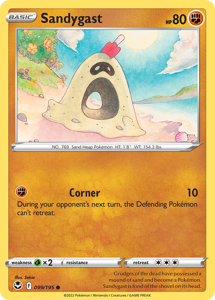 Sandygast Silver Tempest Pokemon Card