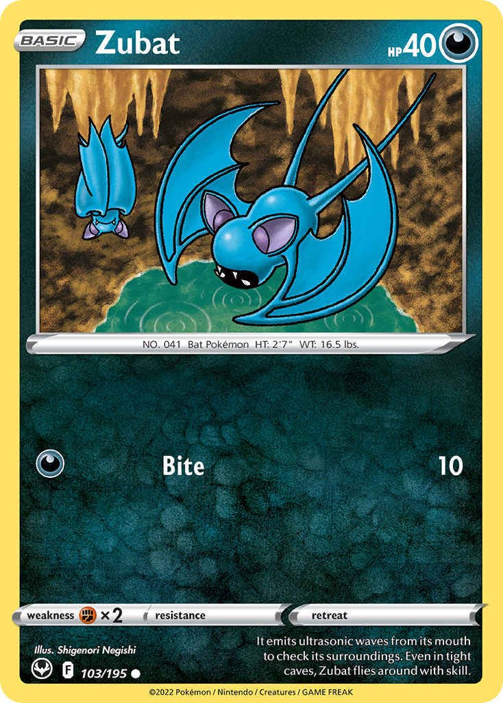 Zubat Silver Tempest Pokemon Card