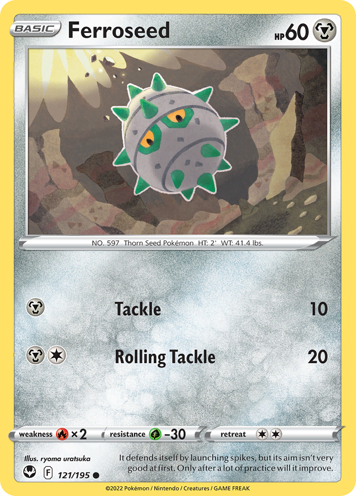 Ferroseed Silver Tempest Pokemon Card