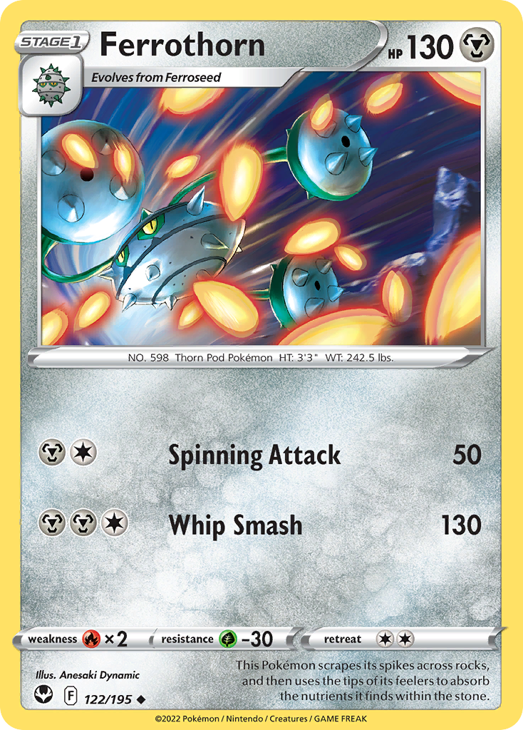 Ferrothorn Silver Tempest Pokemon Card