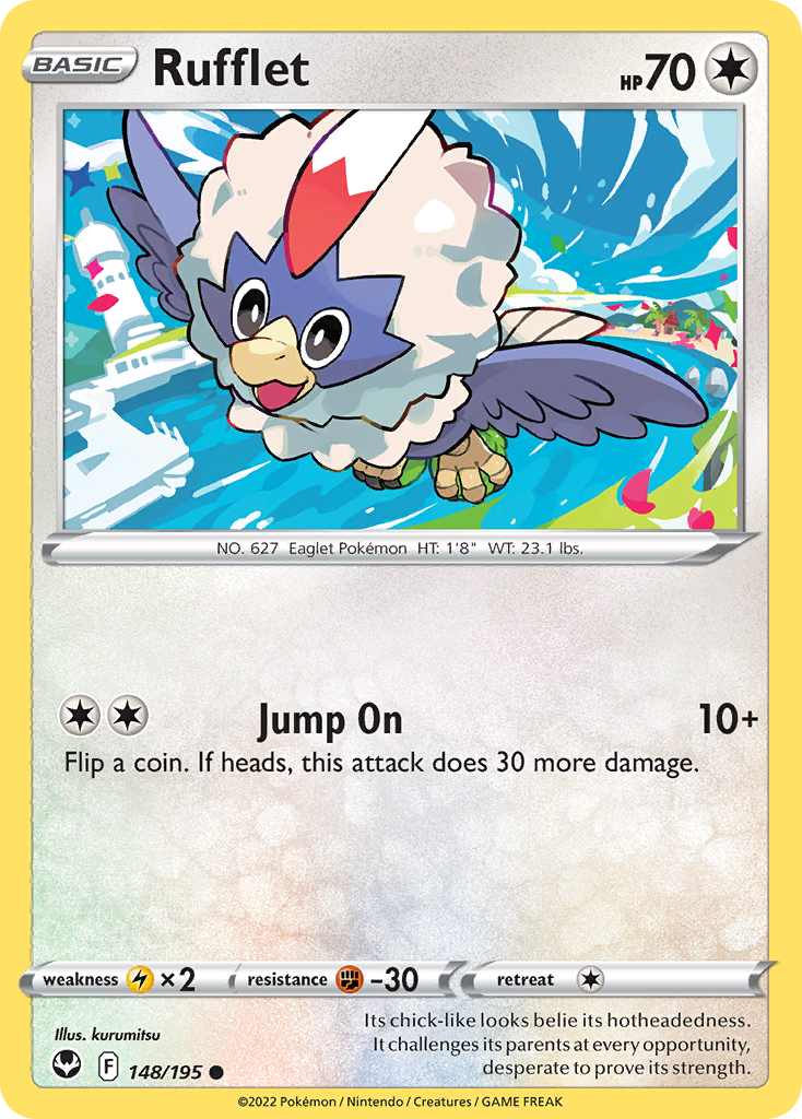 Rufflet Silver Tempest Pokemon Card