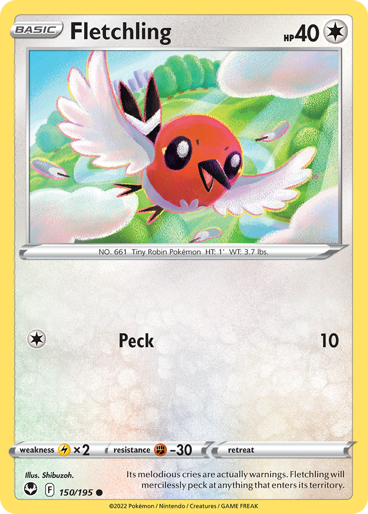 Fletchling Silver Tempest Pokemon Card