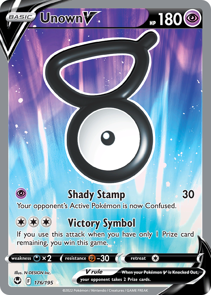 Unown V Silver Tempest Pokemon Card