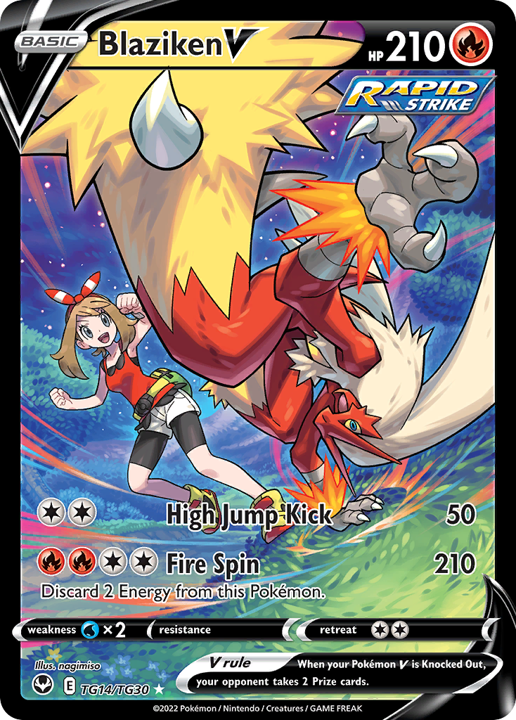 Blaziken V Silver Tempest Pokemon Card