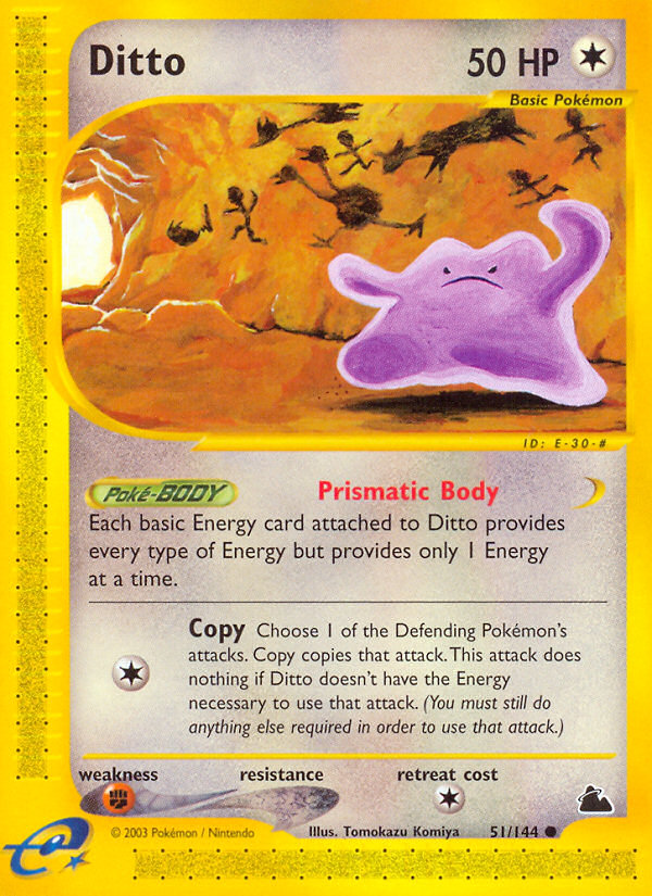 Ditto Skyridge Pokemon Card.
