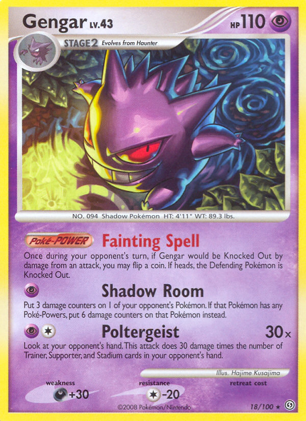 Gengar Stormfront Pokemon Card.