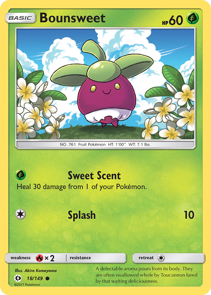 Bounsweet Sun & Moon Pokemon Card