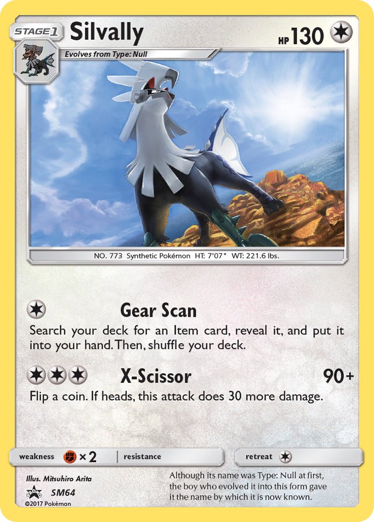 Silvally SM Black Star Promos Pokemon Card.