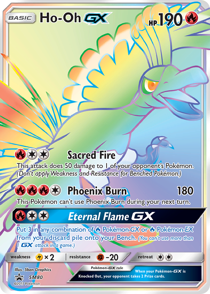 Ho-Oh GX - SM80 (SM Black Star Promo) - Jumbo Cards - Pokemon