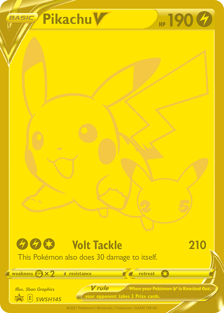 Pikachu V SWSH Black Star Promos Pokemon Card