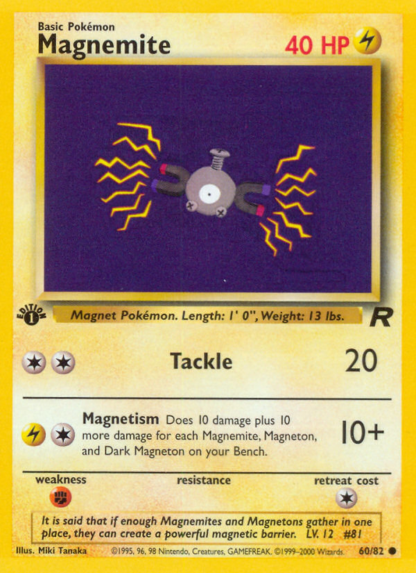 Magnemite Team Rocket Pokemon Card