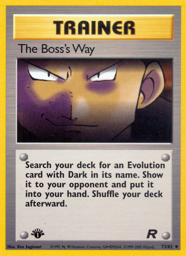 The Boss's Way Pokemon Card