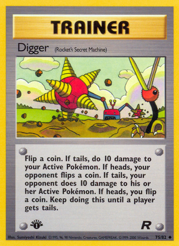 Digger Team Rocket Pokemon Card