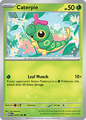 Caterpie Pokemon 151 Card List