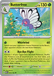 Butterfree Pokemon 151 Card List