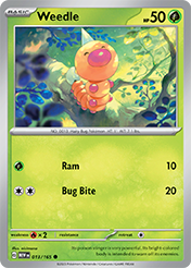 Weedle Pokemon 151 Card List