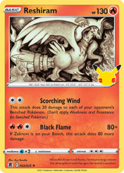 Reshiram Celebrations Card List