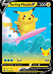 Surfing Pikachu V Celebrations Card List