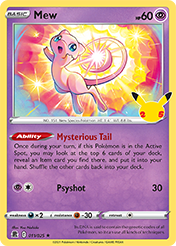 Mew Celebrations Card List