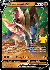 Zamazenta V Celebrations Card List