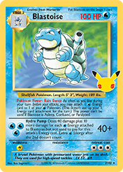 Blastoise Celebrations - Classic Collection Card List