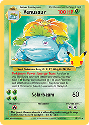 Venusaur Celebrations - Classic Collection Card List