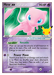 Mew EX Celebrations - Classic Collection Card List