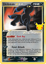 Umbreon Star Celebrations - Classic Collection Pokemon Card