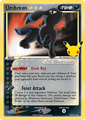 Umbreon Star Celebrations - Classic Collection Card List