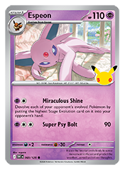 Espeon 30th Celebration Card List