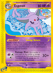 Espeon Aquapolis Card List