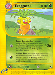 Exeggutor Aquapolis Card List