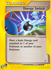 Energy Switch Aquapolis Pokemon Card