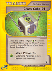 Grass Cube 01 Aquapolis Pokemon Card