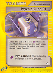 Psychic Cube 01 Aquapolis Pokemon Card