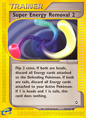 Super Energy Removal 2 Aquapolis Pokemon Card