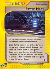 Power Plant Aquapolis Pokemon Card