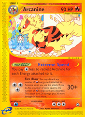 Arcanine Aquapolis Card List