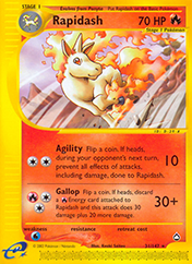 Rapidash Aquapolis Pokemon Card