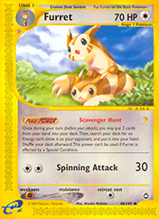 Furret Aquapolis Pokemon Card