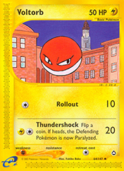 Voltorb Aquapolis Pokemon Card
