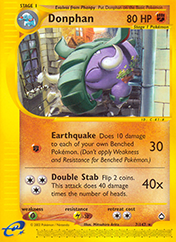 Donphan Aquapolis Card List