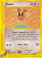 Doduo Aquapolis Pokemon Card